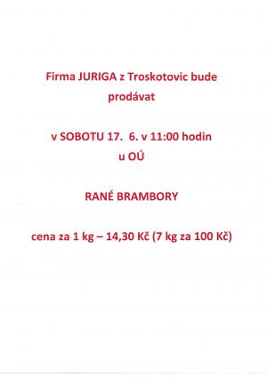 Prodej brambor